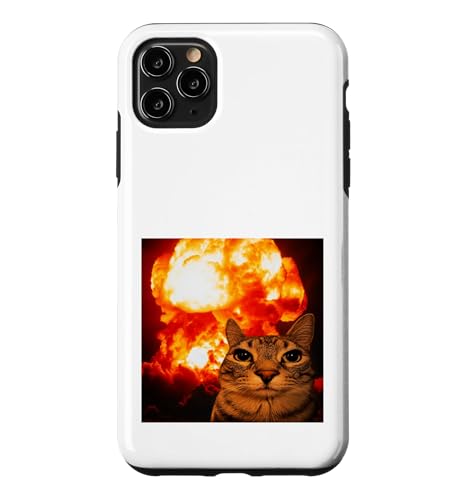Everything's Fine Cat Explosion Funny Meme �X�}�z�P�[�X iPhone 11 Pro Max �p