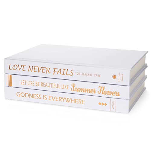 MEDOO Decorative Books for Coffee Table - 3 Real Blank Books for Decor, Faux Books for Decoration - Shelf Decor Books, Coffee Table Book Set, Home Decor Books for Bookshelf Decor, Book Shelf Decor.