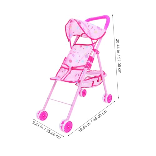 VICASKY Puppenwagen Modell mit Klappbarem Design Leicht Robust und Sicher für Mädchen und Zubehör für Puppenhaus Rollenspiele – Bild 3