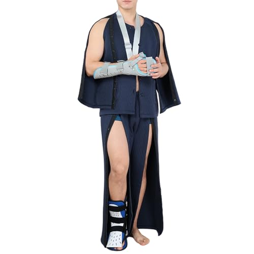 Pyjama respirant homme isolation matelassée pour convalescence au lit