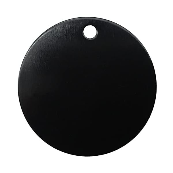 24 Pack Aluminum Blank Tags Round Dog ID Tags with Hole for Laser Engraving 1.57″ Black 24 Pack Aluminum Blank Tags Round Dog ID Tags with Hole for Laser Engraving 1.57″ Black