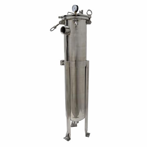WYDDDARY Water Filter Purification Industrial #2 Bag Filter Water 304 Stainless Steel Water Filter System 5.4 Sq. Ft. Filter Area 2” NPT Solid-Liquid Separation Tool for Water Treatment