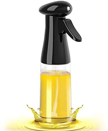 Oil Sprayer for Cooking - 210ml Olive Oil Dispenser Bottle Spray Mister - Food Grade Portable Reusable Oil Vinegar Spritzer Sprayer Bottles for Air Fryer, Kitchen, Salad, Baking, BBQ, Frying