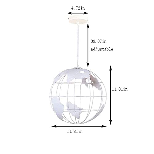 Lámpara colgante E27 de metal blanco con diseño minimalista moderno 8