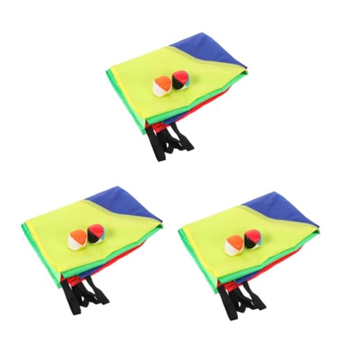 BESPORTBLE 1 Set Sensory Integration Training Equipment Outdoor Rainbow Umbrella Plaything Cloth Colorful Balls Educational for Fitness Teamwork Development