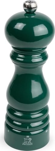 Manual Salt Mill in Wood, u'Select, Forest Green Gloss, 18cm - 7In