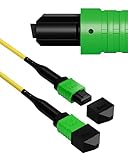 VANDESAIL MPO to MPO (APC) Fiber Cable 2M, 10G/40G OS2 Single Mode, 8 Strand MTP Female Type B LSZH, for Transition Boxes -2M(6.5FT)