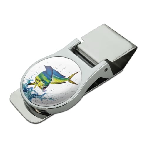 GRAPHICS & MORE Dorado Mahi-Mahi Fishing 6 Satin Chrome Plated Metal Money Clip