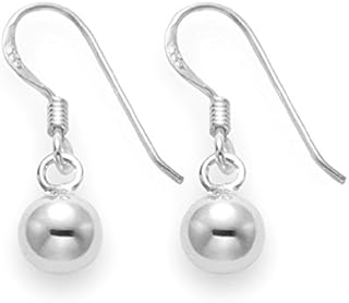 Heather Needham Sterling Silver Ball Earrings - SIZE: 6mm ball. Gift boxed silver ball drop earrings 6000/HNB41