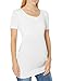 Amazon Essentials Women's Maternity Short-Sleeve Rouched Scoopneck T-Shirt, Pack of 2, White, X-Small