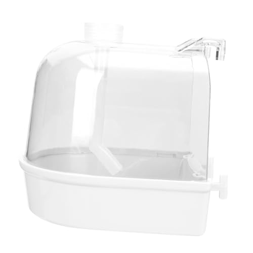 LOORGVEL ペット用鳥の水浴び容器 バードバスボックス 製 飛び散り防止 ケージ取付簡単 インコ オウム 小型鳥用バスタブ 夏の熱中症対策に適