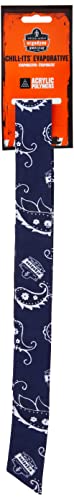 Image of Ergodyne Cooling Bandana, Navy Western, Evaporative Polymer Crystals for Cooling Relief, Quick and Secure Fit, Chill Its 6705 (Pack of 2)