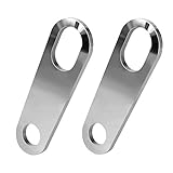 NTHREEAUTO Rear Turn Signal Relocation Brackets Motorcycle Indicator Shock Mount Lamp Holder Compatible with Harley Honda Yamaha Bobber Old School Cafe Racer - Chrome