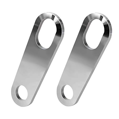 NTHREEAUTO Rear Turn Signal Relocation Brackets Motorcycle Indicator Shock Mount Lamp Holder Compatible with Harley Honda Yamaha Bobber Old School Cafe Racer - Chrome