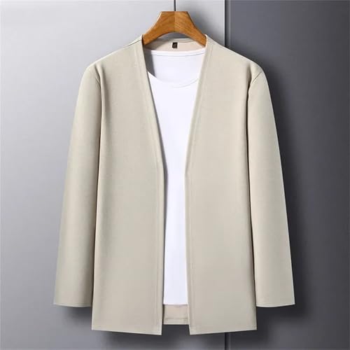 Men's Casual Knitted Cardigan Spring Classic Open Front Long Sleeved Sweater Outerwear4