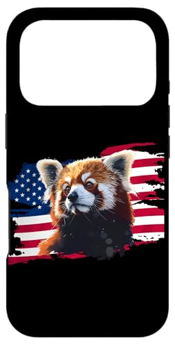 Patriotic USA American Flag 4th July Red Panda Lover �X�}�z�P�[�X iPhone 17 Pro �p