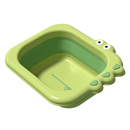 Alasum 折りたたみ式 新生児用洗面器 加厚デザイン 可愛らしいベビー洗顔