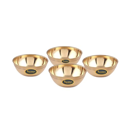 Kanshita's Rasoiware Brass Diya & Small Decorative Bowl (35 ML) for Puja – Elegant Home Decoration for Festivals & Rituals