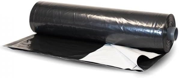 Vapor Barrier Supply - Silage Tarp Black/White Plastic Sheeting - 6 Mil - Heavy Duty Polyethylene Plastic Tarp for Silage Cover Bunker Cover for Farming Agriculture Ground Covering (10 x 10)