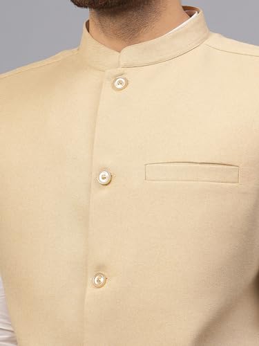 Image of LATEST CHIKAN Men's Traditional Tweed Cotton Checkred Premium Nehru Jacket /Waistcoat
