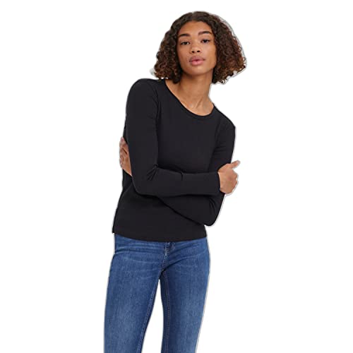 Vero Moda VMLAVENDER LS Top JRS Noos T-Shirt Manches Longues, Noir, L Femme Cover