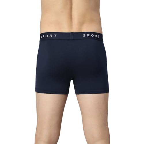 Image of Van Heusen Cotton Men Sport Plush Back Elasticized Waistband Trunks - Double Layer Gusset, Solid