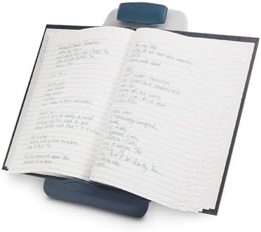 Kensington Insight Adjustable Book Copyholder, 50 Sheet Capacity, Metal, Midnight Blue/gray image 4