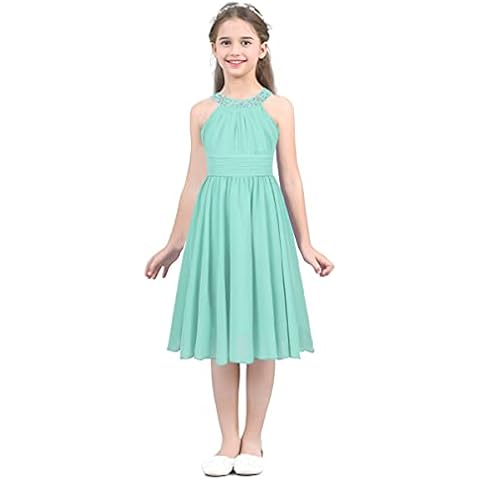 CHICTRY Mint Green Sequined Flower Girl Dress Cover
