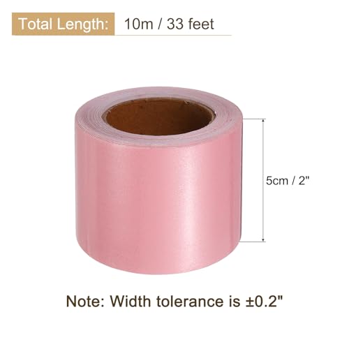 Image of uxcell Wood Grain Tape, 2 inch x33 Ft Self Adhesive Wood Grain Repair Patch for Baseboards, Doors, Floor Repair, Furniture Home Decor Pearl Pink