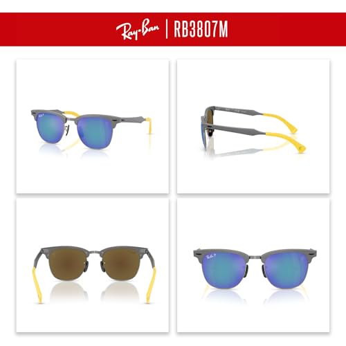 Ray-Ban Scuderia Ferrari Collection RB3807M 51MM Square Sunglasses For Men For Women +BUNDLE with ACCESSORY EYEWEAR KIT3