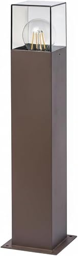 TEKHOME Lampione da Giardino Esterno IP44 con Attacco E27, Palo Luce da Esterno in Alluminio, Colonna Luminosa per Giardino, Vialetto, Terrazza – 440mm-B440 (RUGGINE)