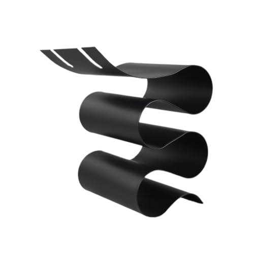 Soporte minimalista para botellas de vino negro miniatura 1