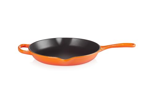 Image of Le Creuset Enameled Cast Iron Signature Round Skillet, 10.25 inch, Flame