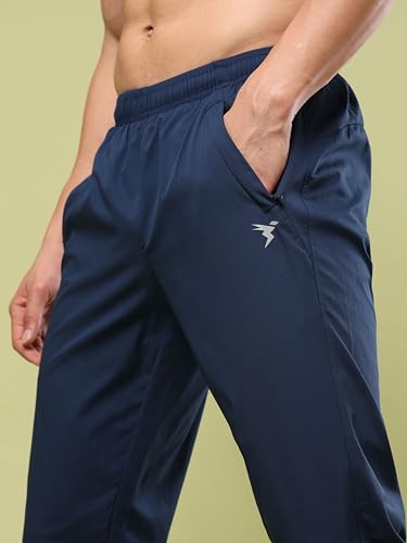 Image of TECHNOSPORT Men Mid Rise Regular Fit Solid Stretchable Joggers, Techno Dry for Regular Use and Sports