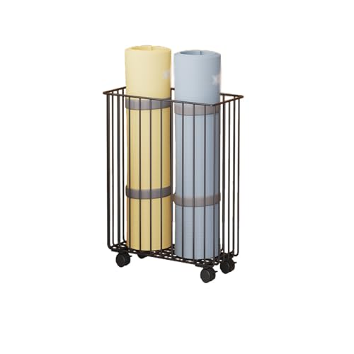 Support de rangement pour tapis de yoga et raquettes à 4 roues