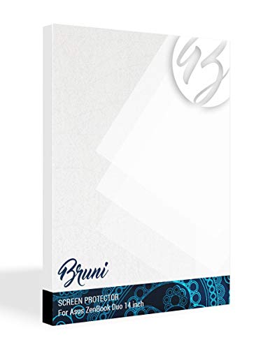 Bruni Screen Protector compatible with Asus ZenBook Duo UX481 2019 Protector Film, crystal clear Protective Film (Set of 2)