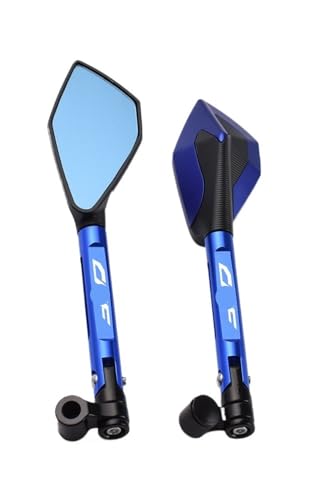 Rétroviseurs guidon moto anti-éblouissement bleu pour trail CRF