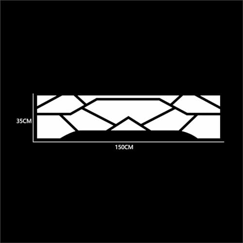 Image of 59 inch Racing Stripe Graphic Car Sticker for Truck Pickup Rear Decal Plaid Graphic Self-Adhesive Universal Decorative Sticker Trunk Lid Vinyl Car Decal Accessories(1PCS) (White)