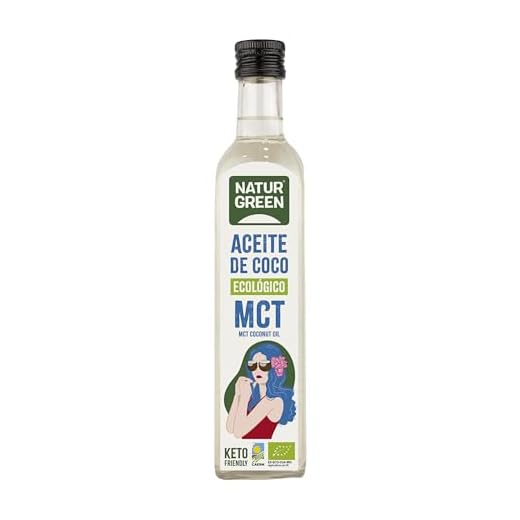 NATURGREEN - Aceite de Coco MCT Bio Ecológico, Para Recetas, Elaboración de Platos, Sustituto de Mantequilla, Cocinar y Hornear