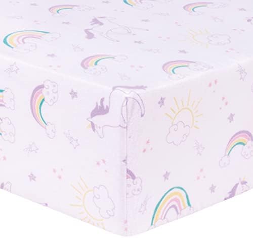 Trend Lab Unicorn Rainbow Deluxe Flannel Fitted Crib Sheet