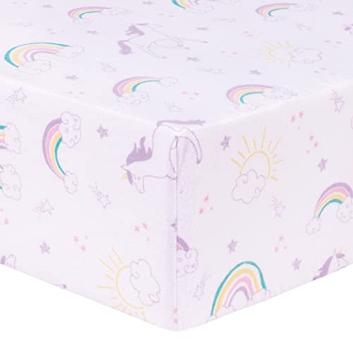 Trend Lab Unicorn Rainbow Deluxe Flannel Fitted Crib Sheet #TOP11