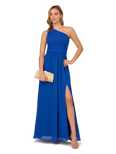 Image of Adrianna Papell One Shoulder Chiffon Gown