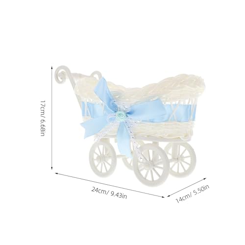 Paniers de rangement bleu pour bonbons et accessoires de shower bébé