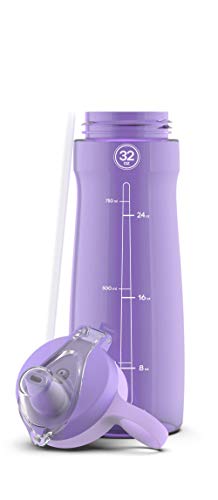 Image of Pogo Plastic Water Bottle with Chug Lid and Carry Handle, Reusable, BPA Free, Dishwasher Safe, Perfect for Travel, School, Outdoors, and Gym, 18oz 32oz 40oz 64oz
