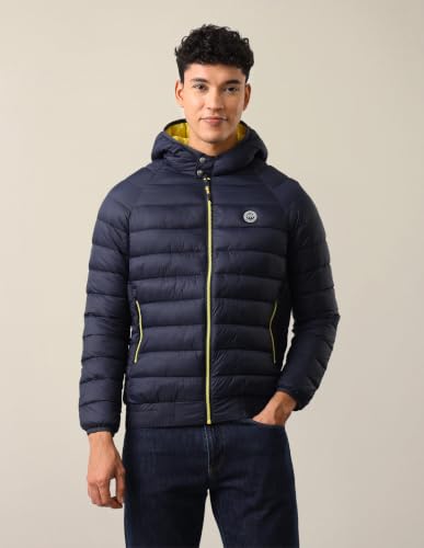 Image of U.S. POLO ASSN. Navy Blue Quilted Nylon Regular Fit Men's Jacket