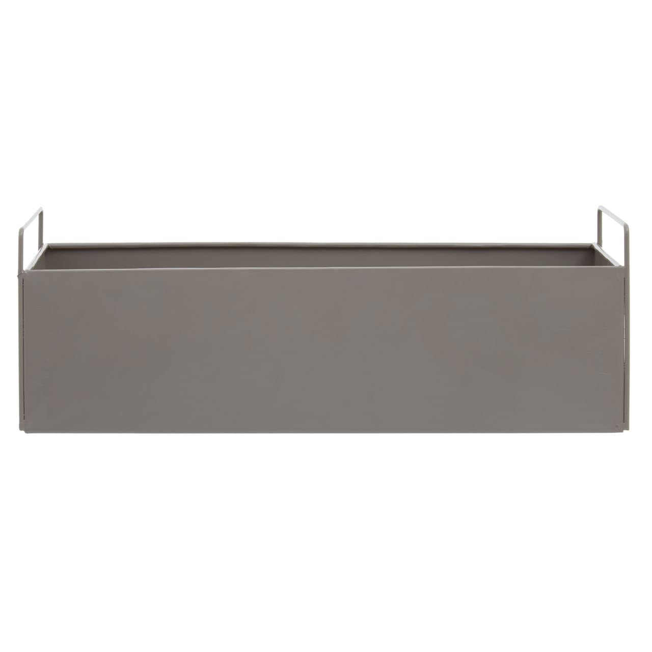 Interiors by PH Large Grey Plant Box - Iron Metal Planter - Wall Hanging - Rectangular