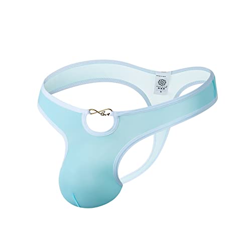 COMLIFE Men's Solid Color Three-dimensional Pouch Thong Ice Silk Breathable Briefs4