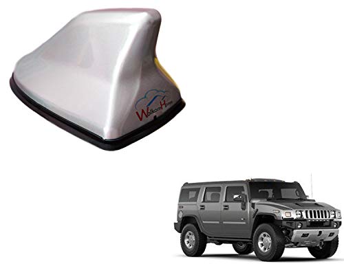 WolkomHome High Performance Shark Fin Antenna Silver Color Car FM Radio Signal Aerials for Hummer H2