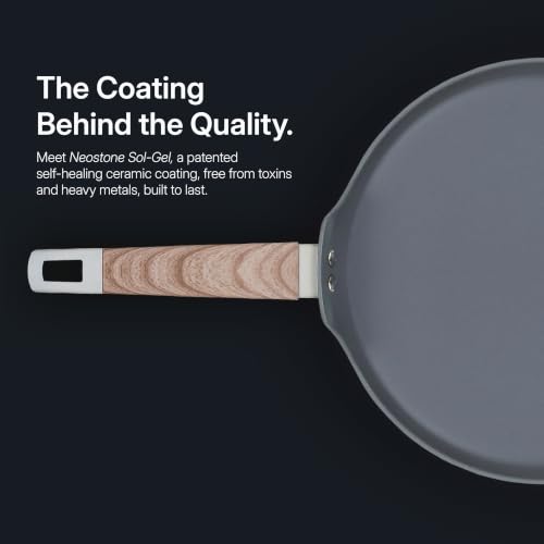 Image of Kreme Ceracook Ceramic Coated Granite Flat Tawa 28cm, ISI Certified Dosa Tawa, Forged Aluminium Body, Gas & Induction Compatible, Non Toxic, PFAS & PTFE Free, 1 Year Warranty, Ocean Deep Blue