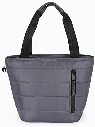 ITAVL Insulated Lunch Bag for Adults/Women/Kids, Portable Soft Cooler Bag,Reusable Lunch Tote Bag for Work/School/Picnic, 8 Cans (Slate Grey)